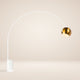 s.luce Ball Design-Bogenlampe mit Marmorfuß modern