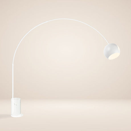 s.luce Ball design arc lamp with modern marble base