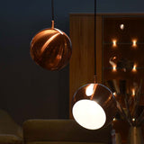 Ball pendant lamp interchangeable shade