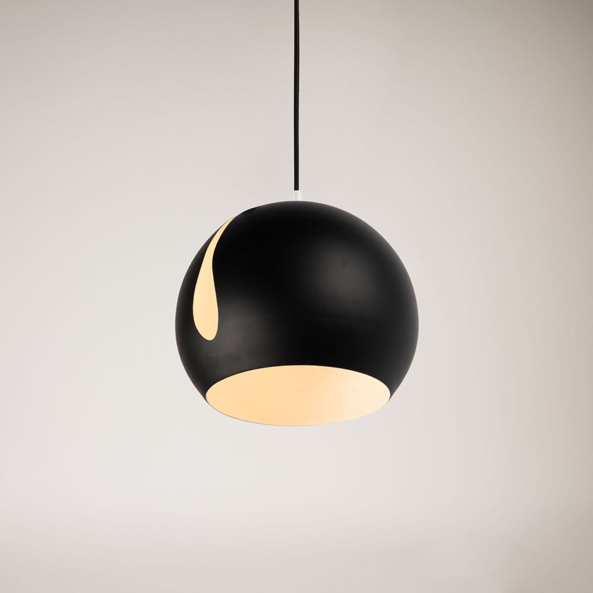 s.luce Lâmpada pendente de metal Ball com abajur rotativo e intercambiável 