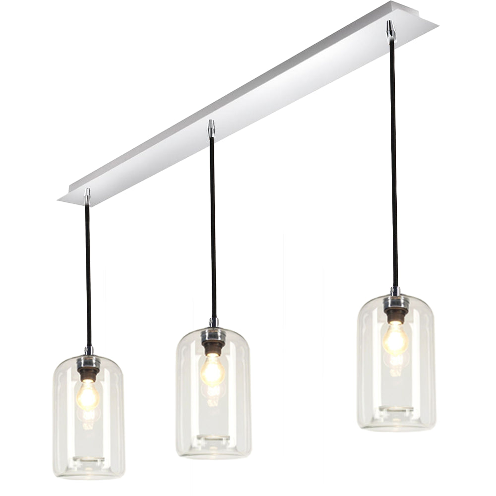 Cruit Glass Pendante Lamp 3-Flame