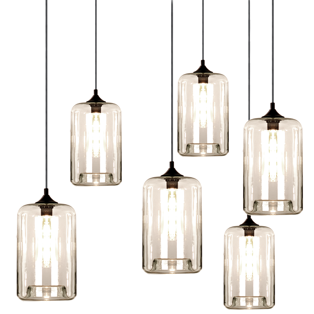 Cruet multi-bulb pendant light