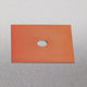 s.luce-dekkplate som passer til Beam 12x12 cm i oransje med hull for individuell tilpasning av vegglampen.