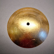 s.luce Ersatzglas für Diator, goldfarben, Ø 20cm, rundes Lampenglas mit Bohrung