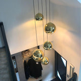 Fairy Galerieleuchte 3- oder 5-flammig mit Modular Baldachin  s.luce 5-flammig Gold 