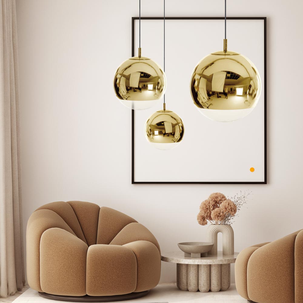 Fata mirror palla galleria luce 5m sospesa