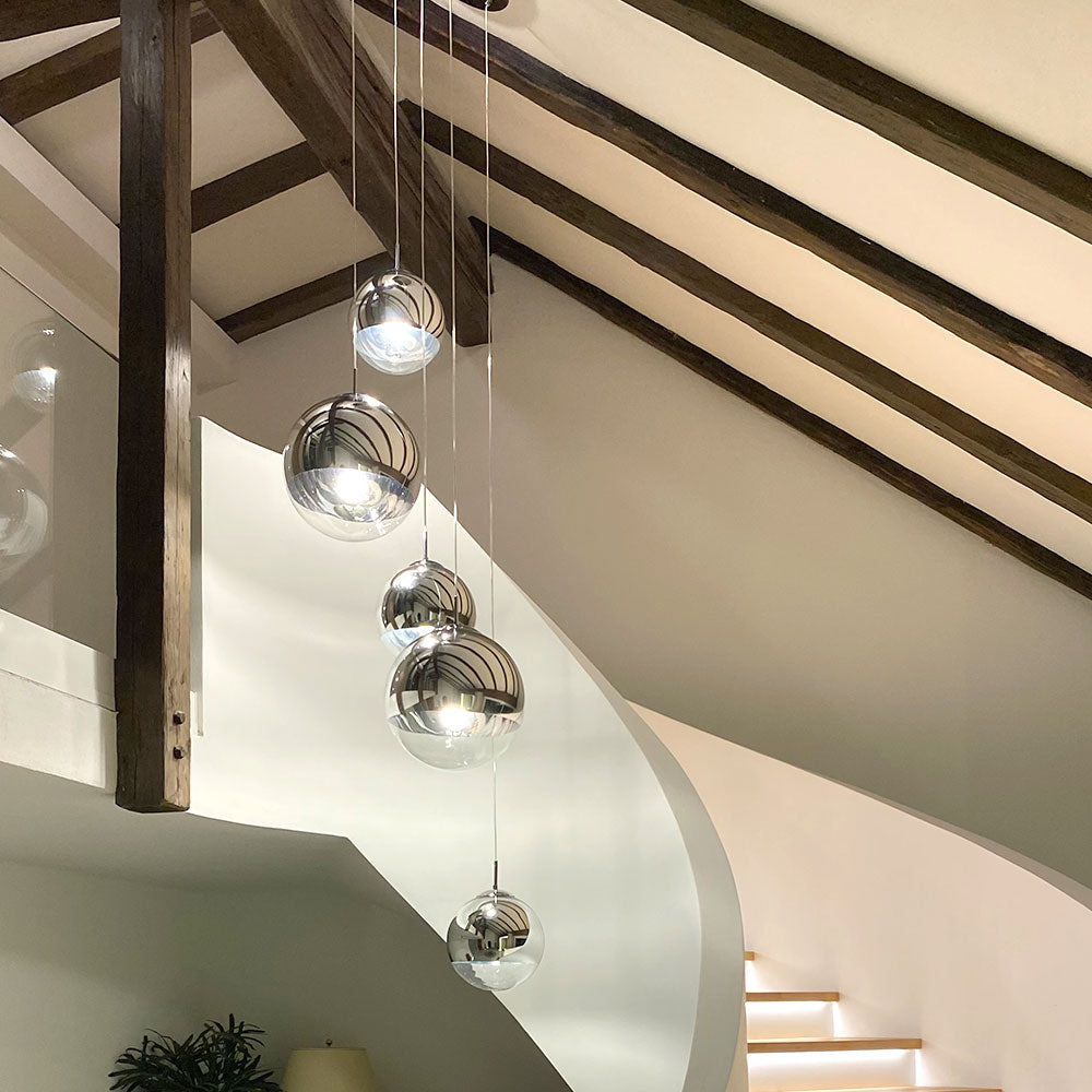 Fairy mirror ball pendant light