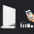 iLight LED-Panel 29,5x29,5cm mit Smartphone-Steuerung und RGB+CCT-Farbwechselmöglichkeiten.