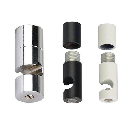 Modular Distanzabhänger Set für Pendelleuchten in Schwarz, Weiß und Chrom. Individuelle Aufhängung für Hängeleuchten.