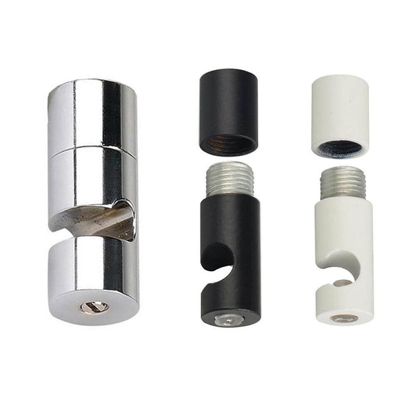 Ensemble de suspensions distanciées modulaires pour luminaires suspendus en noir, blanc et chromé. Suspension individuelle pour lampes suspendues.