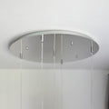 s.luce Modular Hängeleuchten-Baldachin, flacher 3- oder 5-flammiger Baldachin mit Kabeln für individuelle Lichtgestaltung.