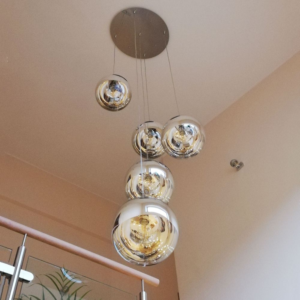 Modular hanging light canopy with 3 or 5 lights