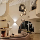 Orb glass ball gallery light 5m suspension