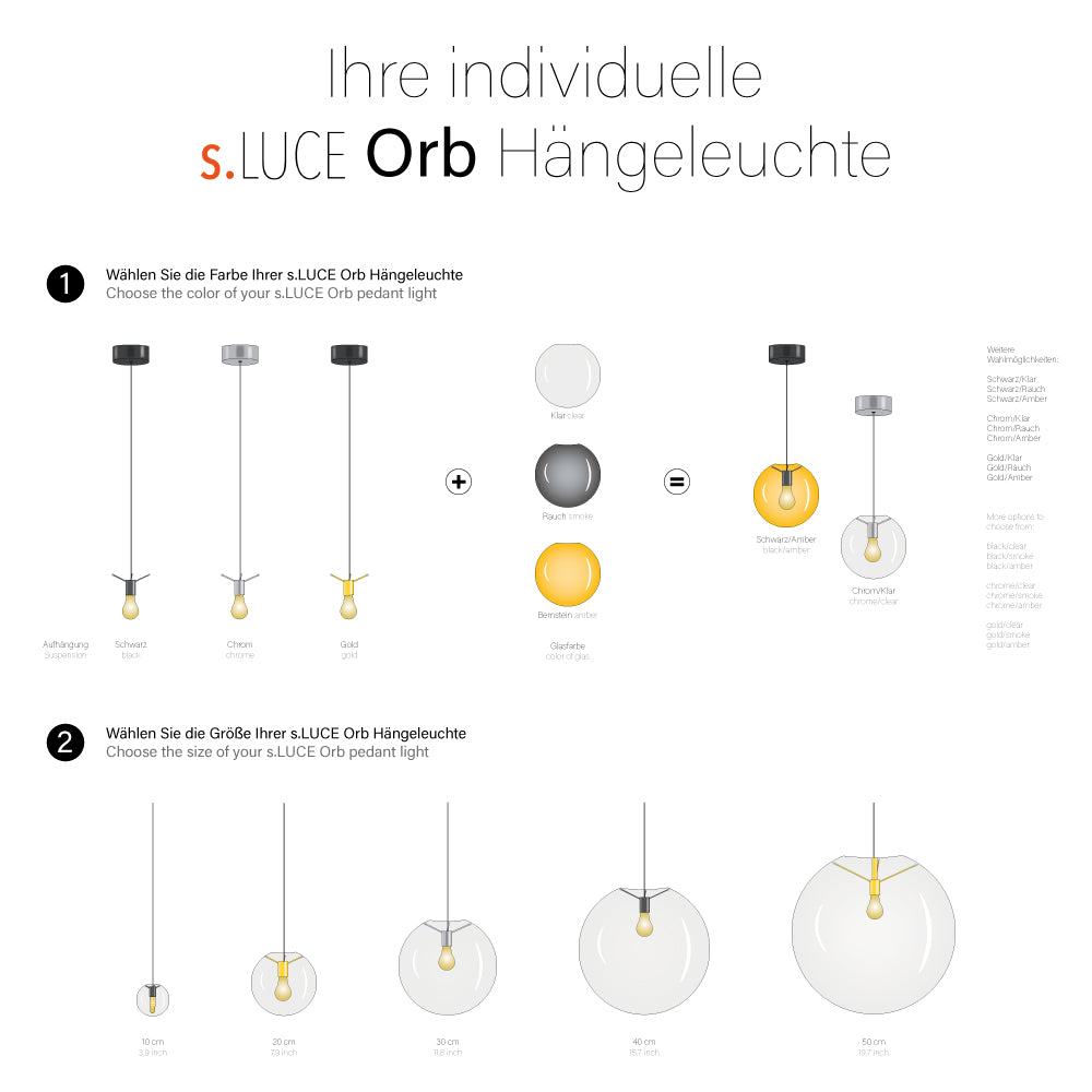 Orb Glaskugel Hängeleuchte