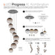s.luce Progress XL 8-light gallery light with modular canopy