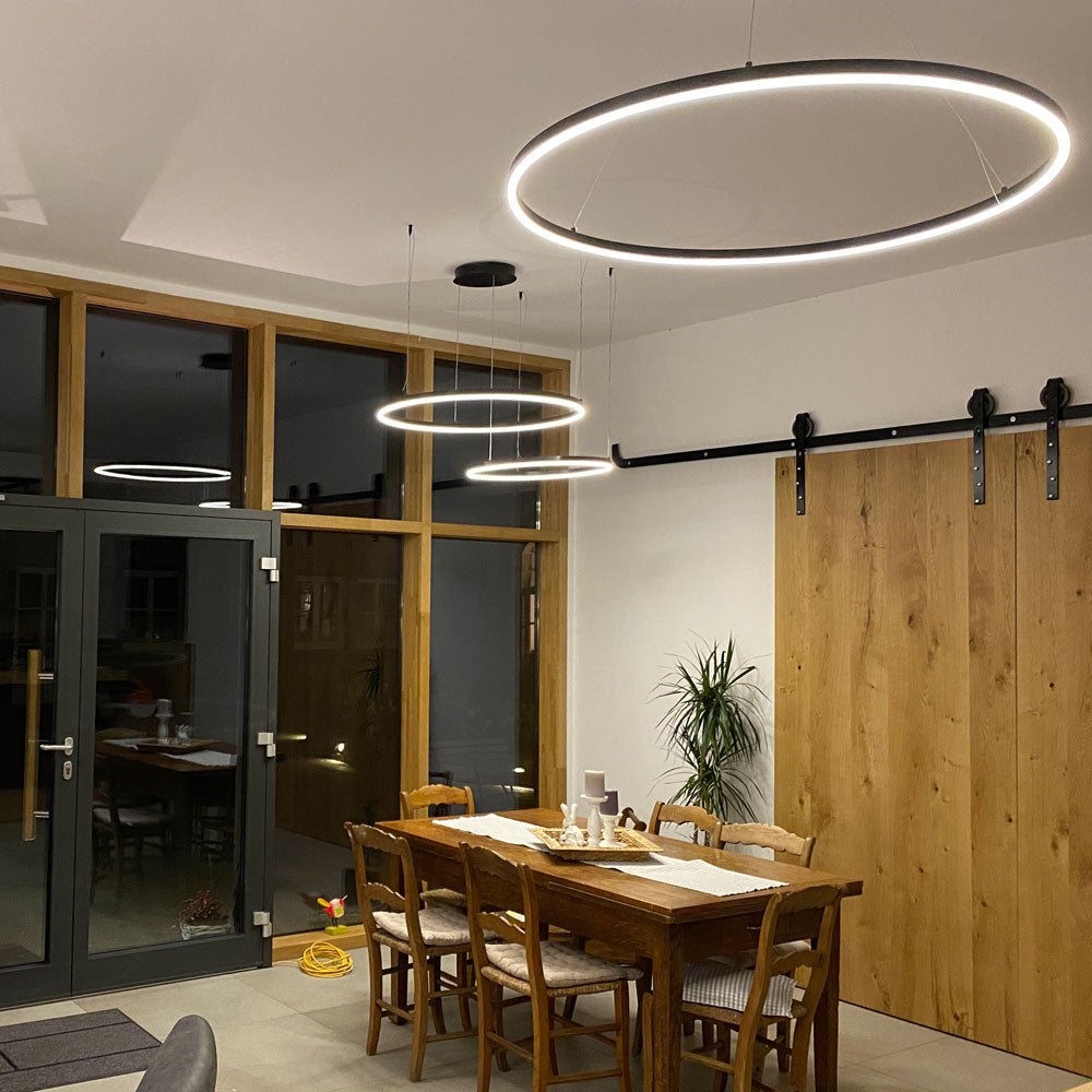 LED ring hanging light Ø 120cm