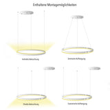 LED ring hanging light Ø 120cm