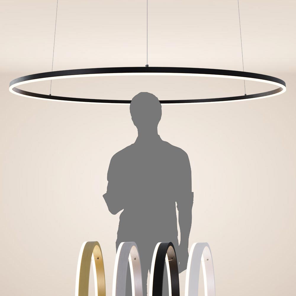 s.luce LED Ring Lampe suspendue Ø 150cm