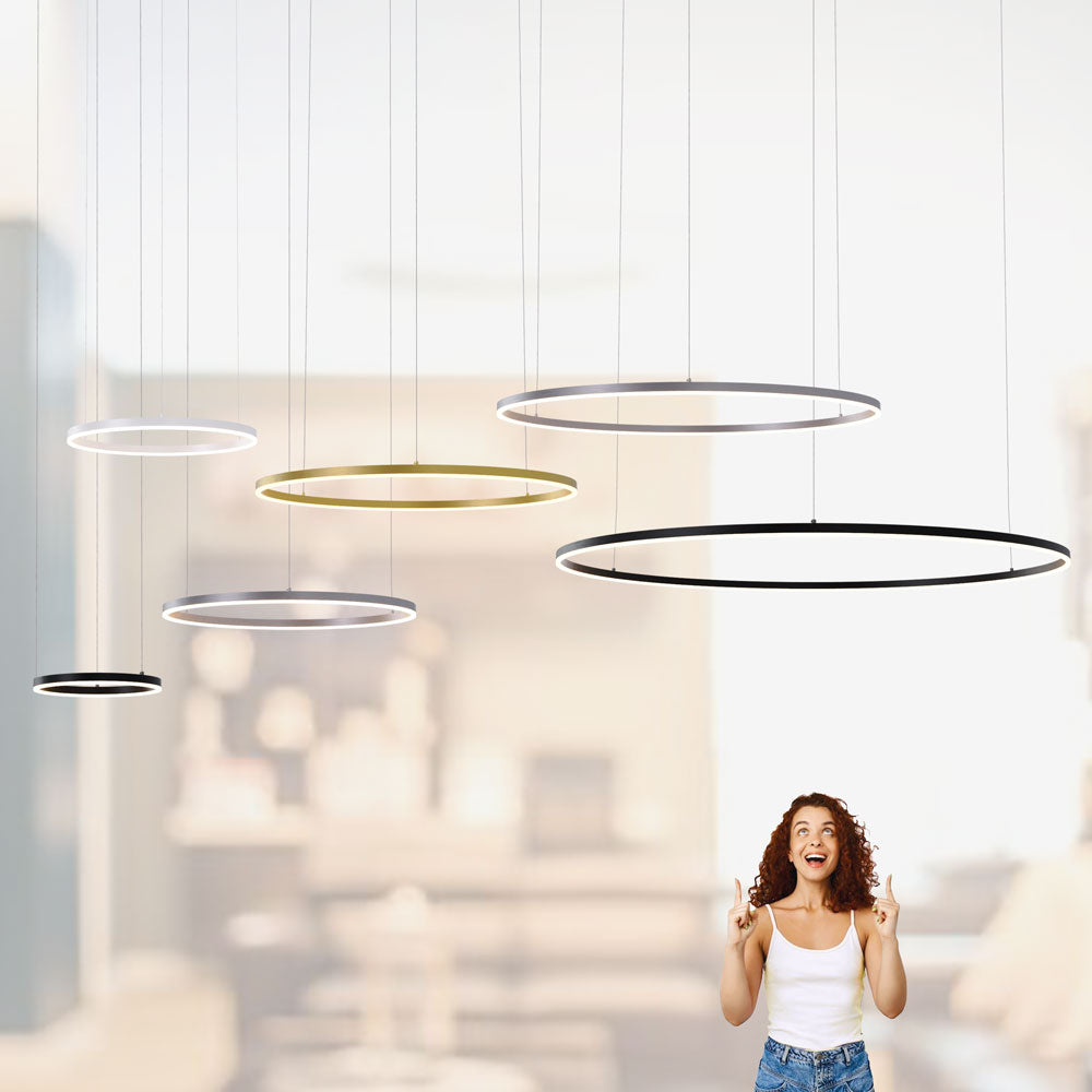 LED ring pendant light Ø 40cm