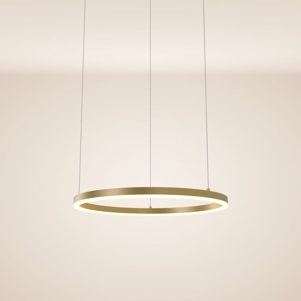 s.luce LED-pendellampa med ring Ø 60 cm