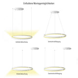 s.luce Lampada a sospensione ad anello LED Ø 80 cm