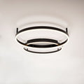 s.luce Ring LED Deckenleuchte in Schwarz, minimalistisches Design mit zwei Ringen, moderne LED-Technik.