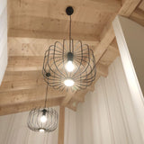 Rooms L direct &amp; indirect grid hanging light Ø 48cm