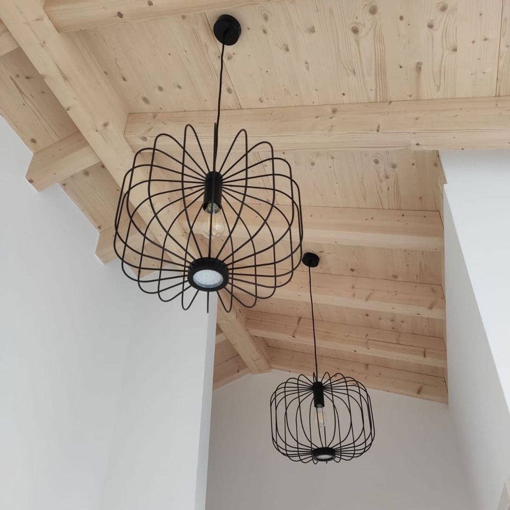 s.luce Rooms L direct & indirect lattice pendant light Ø 48cm