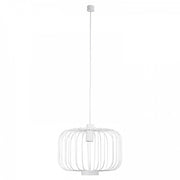 s.luce Rooms L direct & indirect lattice pendant light Ø 48cm in modern design and white metal.