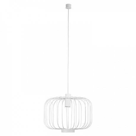 s.luce Rooms L direkt & indirekte Gitter-Hängeleuchte Ø 48cm in modernem Design und weißem Metall.