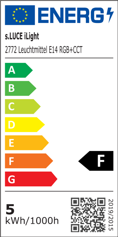 E14 LED RGBW CCT 2700-6500K 480lm 5W