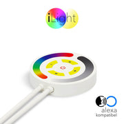 Touch Schalter mit Controller Alexa Kompatibel für Strip RGB, iLight RGBW Wandpanel mit Farbwahl und Dimmer