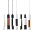 s.luce Hängelampe Crutch in modernem Design mit dekorativem Zylinder, ideal für Esstische und Geschäfte.