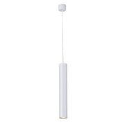 s.luce Moderne Hängelampe Crutch Zylinderform in Weiß, minimalistische höhenverstellbare Pendelleuchte mit modernem Design