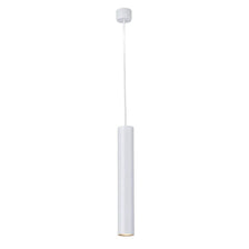 s.luce Moderne Hängelampe Crutch Zylinderform in Weiß, minimalistische höhenverstellbare Pendelleuchte mit modernem Design