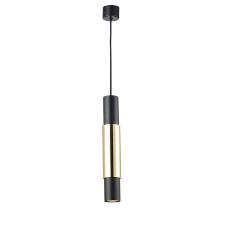 Hängelampe Crutch mit Deko Zylinder  s.luce Gold Schwarz 