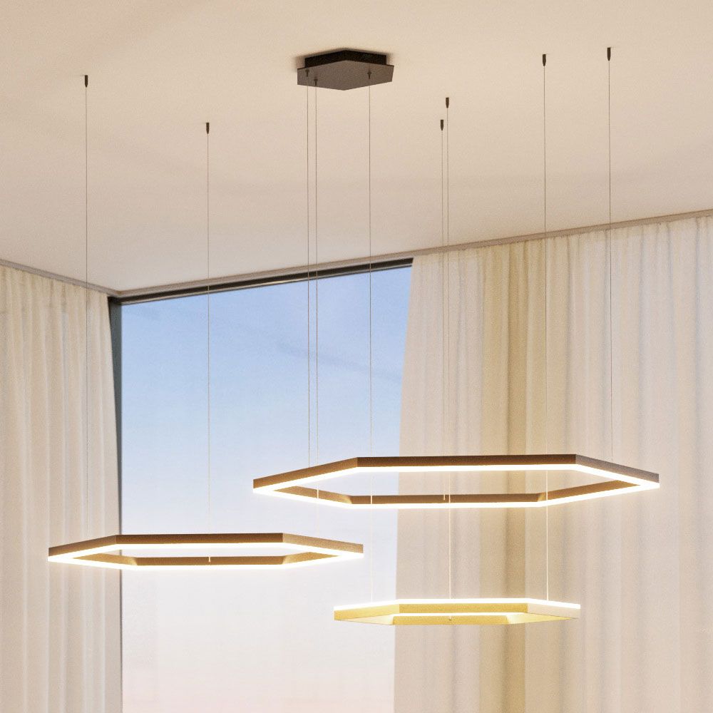 Hexa Ø 100cm LED pendant light direct or indirect