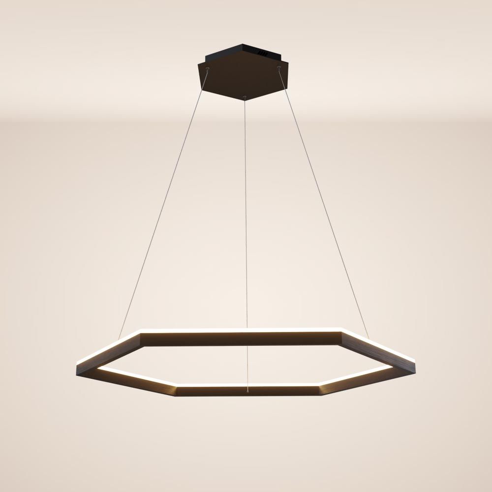 Hexa Ø 80cm LED Lampe suspendue directement ou indirecte