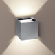 S.luce Ixa quadratische Abdeckung für LED-Wandleuchte in modernem Design mit eleganter, reflektierender Oberfläche.