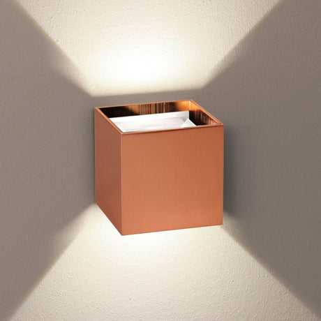 s.luce Ixa LED Wandleuchte in Kupfer mit verstellbarem Licht für Innen und Außen, IP44, stilvolles Design für jede Wand.
