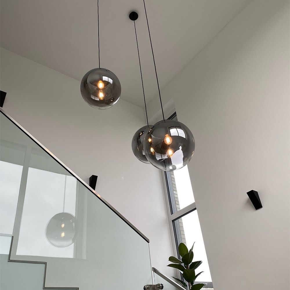 s.luce Progress lampe de galerie verre avec dégradé de couleurs 5m de suspension