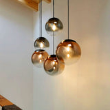 s.luce Progress lampe de galerie verre avec dégradé de couleurs 5m de suspension
