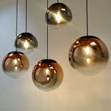 s.luce Progress lampe de galerie verre avec dégradé de couleurs 5m de suspension