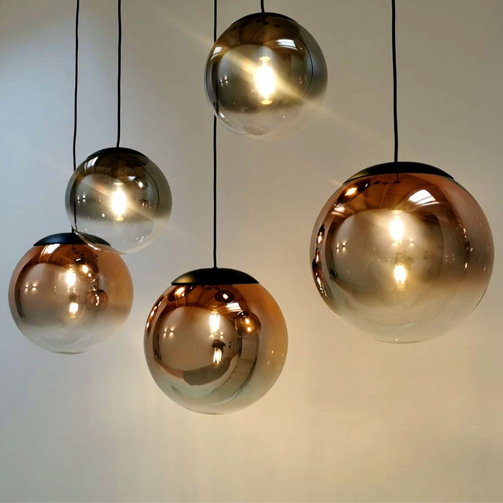 s.luce Progress lampe de galerie verre avec dégradé de couleurs 5m de suspension