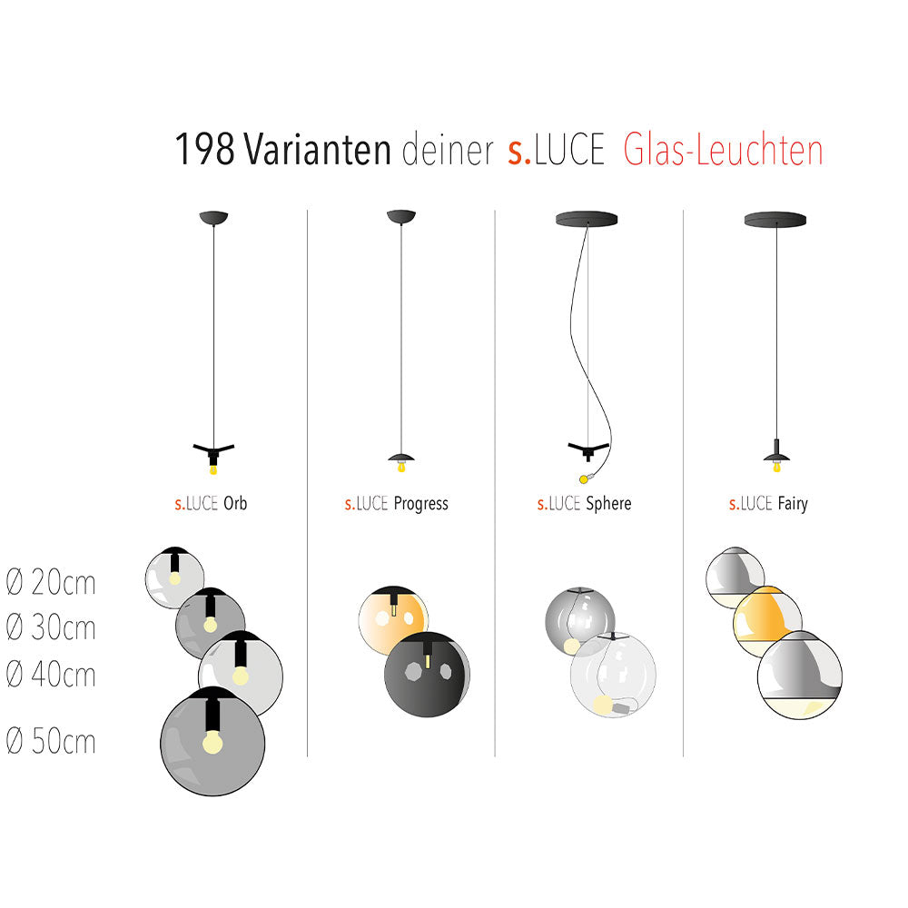 s.luce Progress taklampa glas med färggradient