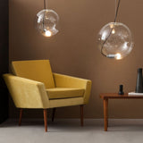 Sphere gallery light glass ball 5m suspension