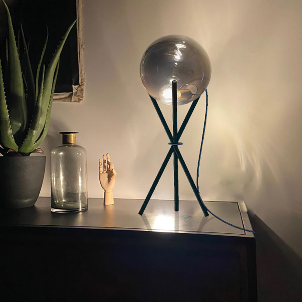 Sphere glass table lamp 20cm