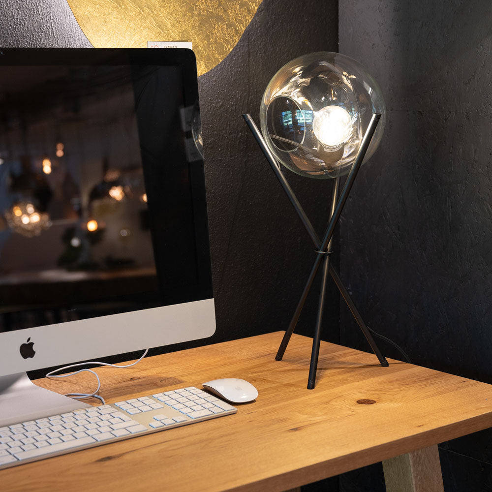 Sphere glass table lamp 20cm