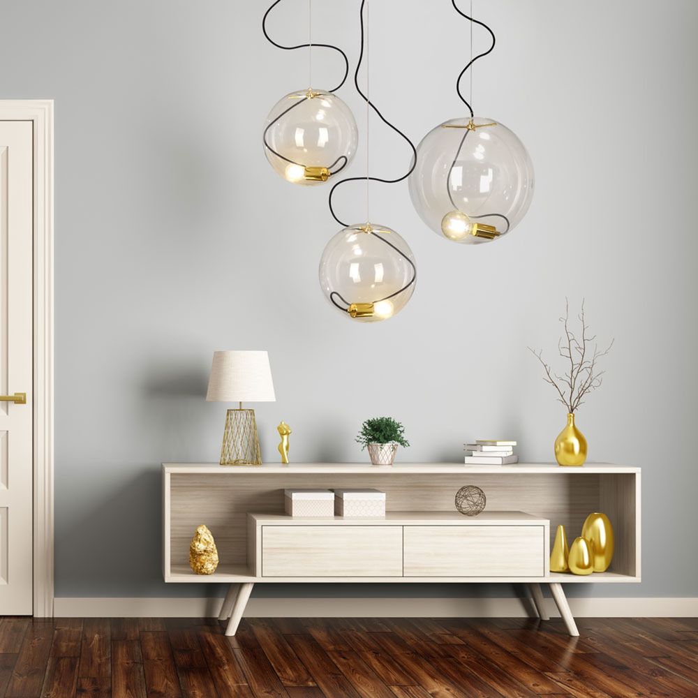 Sphere pendant lamp glass ball