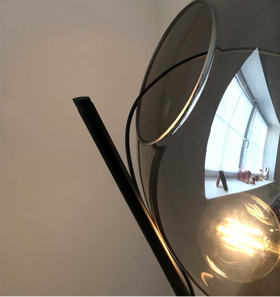 Sphere glass floor lamp 40cm